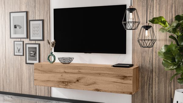 AX LIVING TV-Kommode Zivolli B160xT32xH36 cm hängender TV-Schrank für Wandmontage wotan