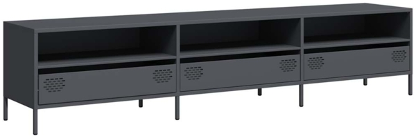 vidaXL TV-Schrank Anthrazit 202x39x43,5 cm Kaltgewalzter Stahl 851348