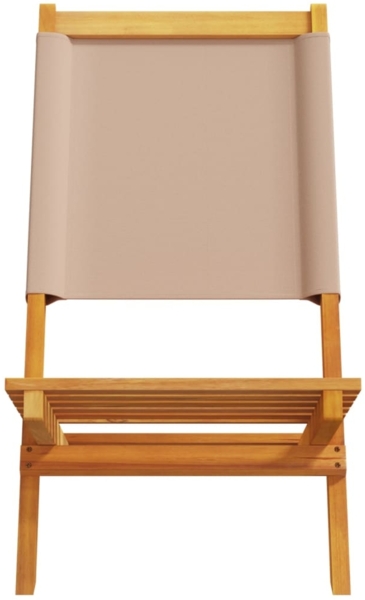 vidaXL Gartenstühle 4 Stk. Klappbar Taupe Stoff und Massivholz 3214643 Bild 4
