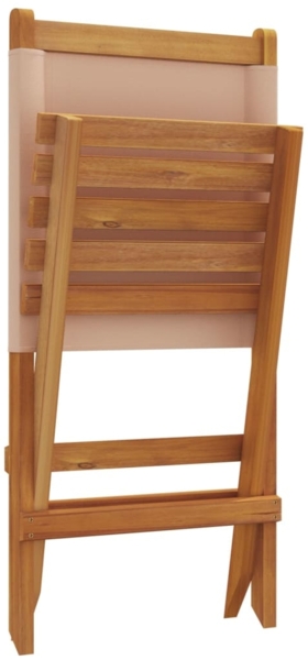 vidaXL Gartenstühle 4 Stk. Klappbar Taupe Stoff und Massivholz 3214643 Bild 7