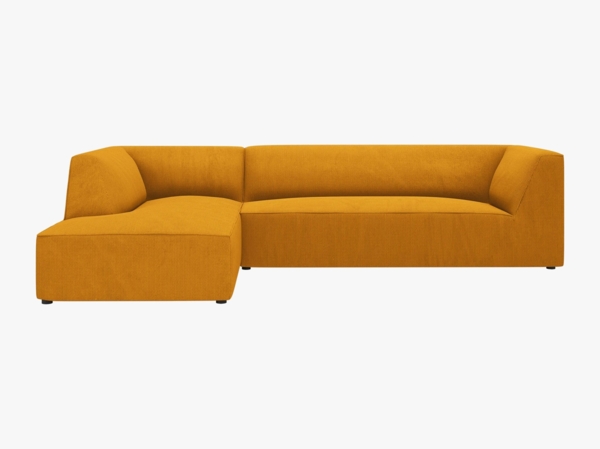Micadoni 4-Sitzer Modular Sofa Ruby Links Kord Scala Gelb