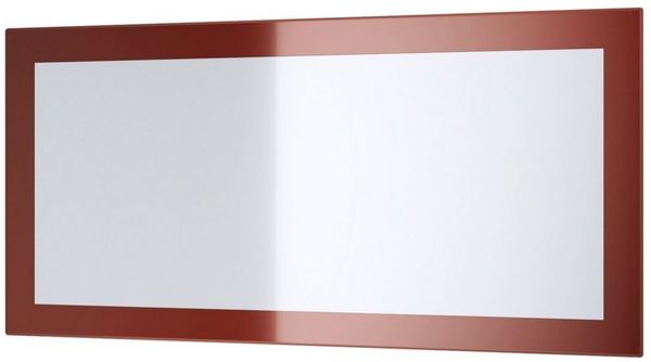 Vladon Spiegel Lima, Wandspiegel mit Rahmen im modernen Stil, Bordeaux Hochglanz (89x45 cm)