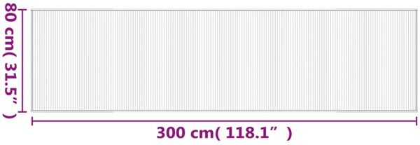 vidaXL Teppich Rechteckig Hell Natur 80x300 cm Bambus 376915 Bild 8