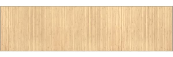vidaXL Teppich Rechteckig Hell Natur 80x300 cm Bambus 376915 Bild 2