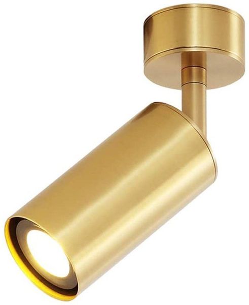 ZMH LED Deckenleuchte Deckenstrahler GU10 - Deckenspots Flur 330° Drehbar Flurlampe Vintage Metall Wandstrahler Messing Bettlampe Retro Treppenhaus für Wohnzimmer Schlafzimmer