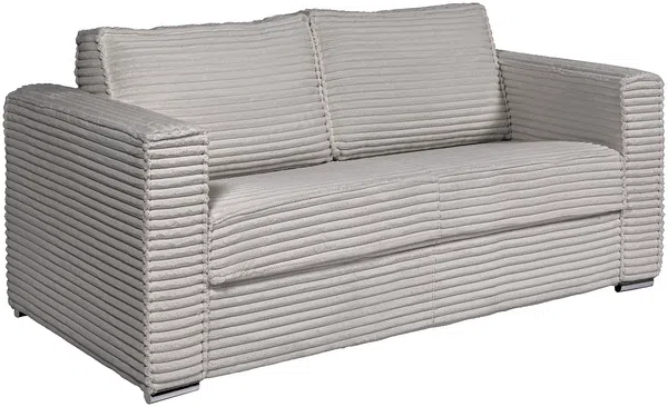 Vente-unique - LORETO Sofa SamtStoff Grau - B 223 cm95 cm x H 90 cm x L 195 cm Bild 2