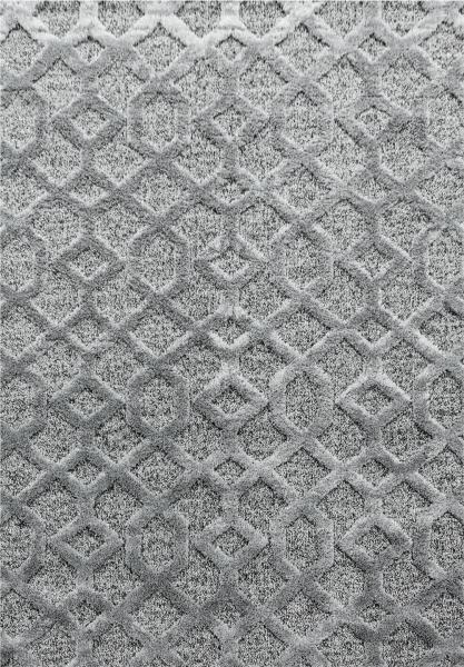 Hochflor Teppich Pepe rechteckig - 120x170 cm - Grau