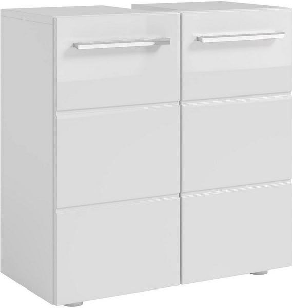 Waschbeckenunterschrank Mariel / Mandy, Holzwerkstoff, Weiß, 60 x 62 x 31 cm