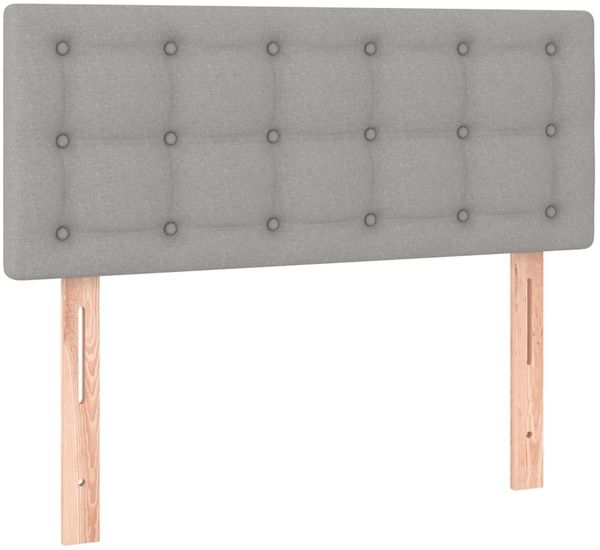 vidaXL Boxspringbett mit Matratze, Hellgrau, 80x200 cm, Stoff Bild 6