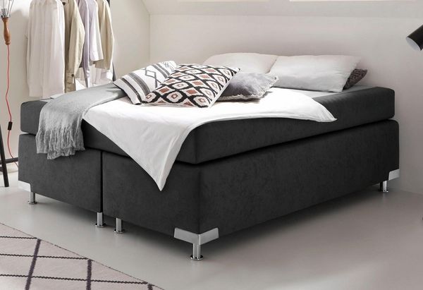 Westfalia Schlafkomfort Boxspringbett Holland, ohne Kopfteil, frei im Raum stellbar