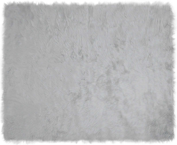 vidaXL Kunstschaffell Teppich Tafalla Grau 200 x 280 cm Polyester 42021529