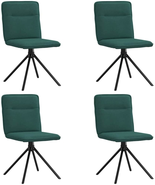vidaXL Esszimmerstühle 4 Stk. Dunkelgrün Stoff 3315337