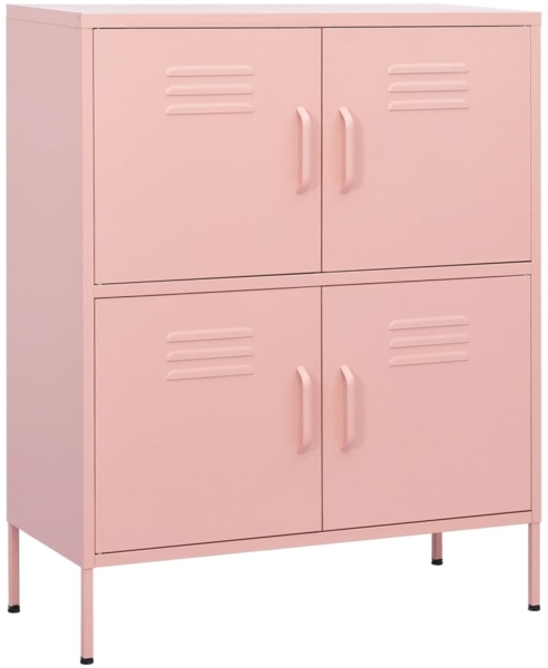 vidaXL Lagerschrank Rosa 80x35x101,5 cm Stahl 336139
