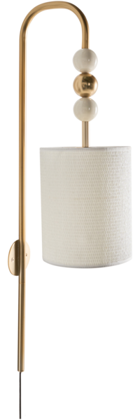 Wandlampe LOKY Metall Messing Beige