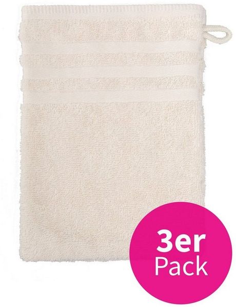 grace grand spa Waschlappen (3-tlg), im 3er-Pack mit Streifen-Bordüre