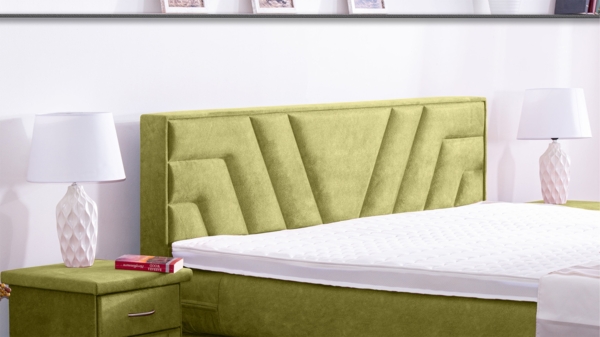 Meisterbetten Boxspringbett Terz 240x200 in DS-Apfelgrün, Matratzenbezug Nano, Komfortschaum-Topper Bild 5