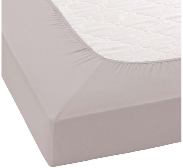 Janine Design Jersey Elastic Spannbetttuch Platin, 180x200 cm - 200x220 cm Bild 3