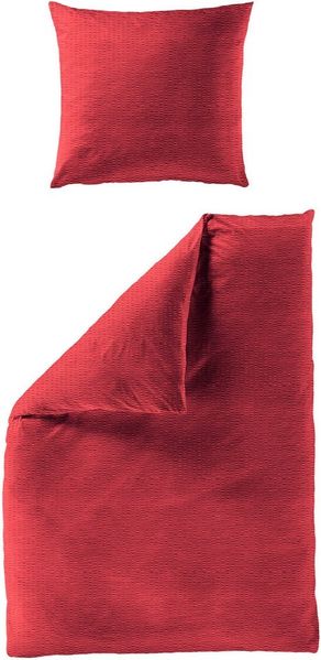 BIERBAUM Bettwäsche Chic Uni, Seersucker, 2 teilig, Schickes Unidesign: Modern und elegant für jedes Schlafzimmer