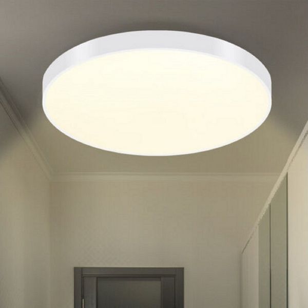 ZMH LED Deckenleuchte Wohnzimmer Ø21cm 12W Deckenlampe Rund für Flur Schlafzimmer, Augenschutz, LED fest integriert, 3000K