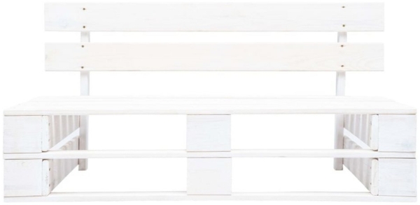 vidaXL Outdoor-Bank Paletten Holz Weiß 45759