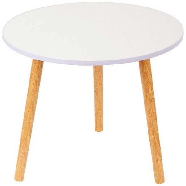 JEOBEST Beistelltisch Klein Couchtisch, Couchtisch Rund, Kaffeetisch Couchtisch, Kleiner Tisch für kleine Räume, 50 x 50 x 40cm