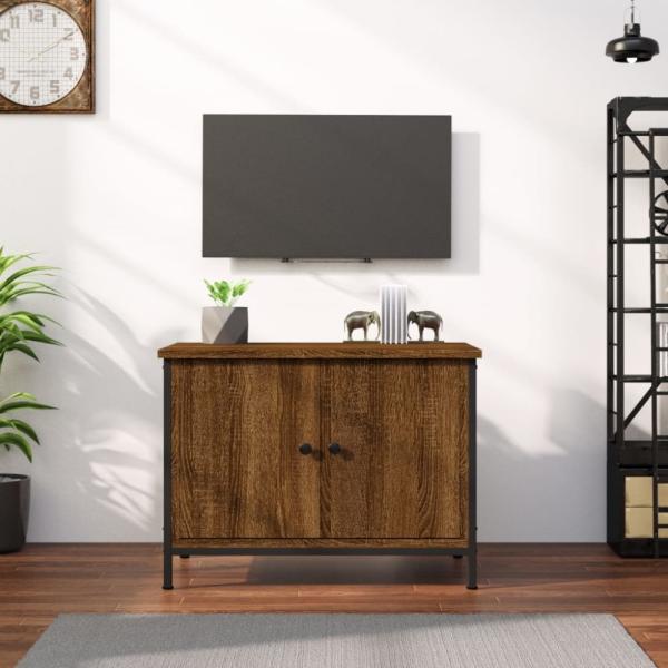 vidaXL TV-Schrank mit Türen Braun Eiche 60x35x45 cm Holzwerkstoff 826299