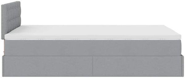 vidaXL Ottoman-Bett mit Matratze Hellgrau 120x190 cm Stoff 3311608 Bild 10