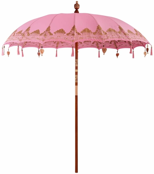 vidaXL Balinesischer Sonnenschirm Rosa 215 x 215 x 260 cm 42006463