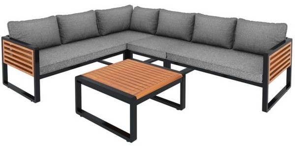 HAUSS SPOLE Gartenlounge-Set mit 2 Sofas, 1 Tisch, 1 Bank, verzinktem Eisenrahmen, für 5-6 Personen, (4-tlg) Bild 4