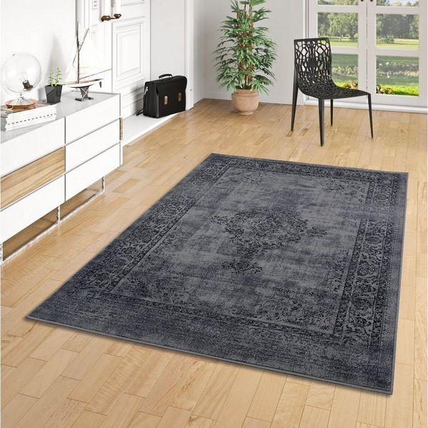 Pergamon Designteppich Designer Kurzflor Teppich Moderne Muster, Rechteckig, Höhe: 9 mm