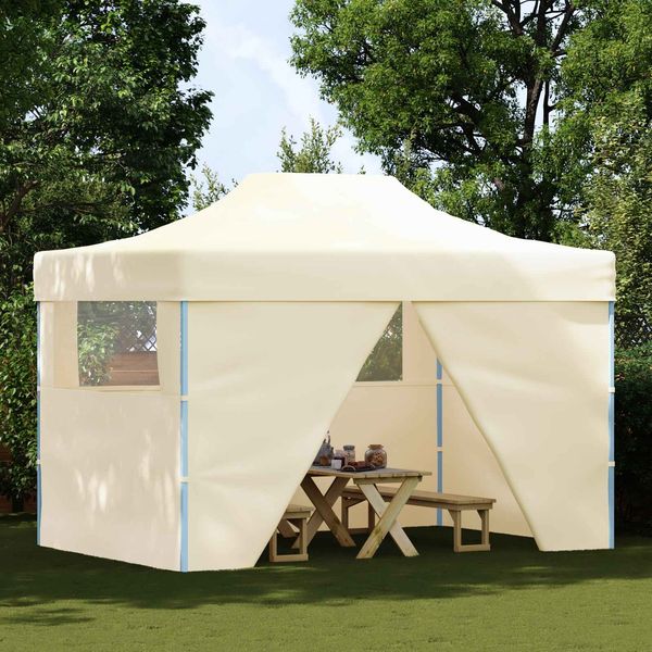 vidaXL Party-Zelt Creme 280 x 410 x 315 cm Oxford-Stoff 42023596