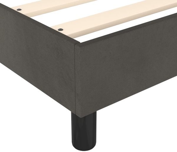 vidaXL Polsterbett mit Matratze Dunkelgrau 120x200 cm Samt, Härtegrad: H2 [3144670] Bild 7