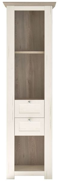 Regal Milano / Marbella, Holzwerkstoff, Weiß, Holzfarben, 60 x 200 x 39 cm