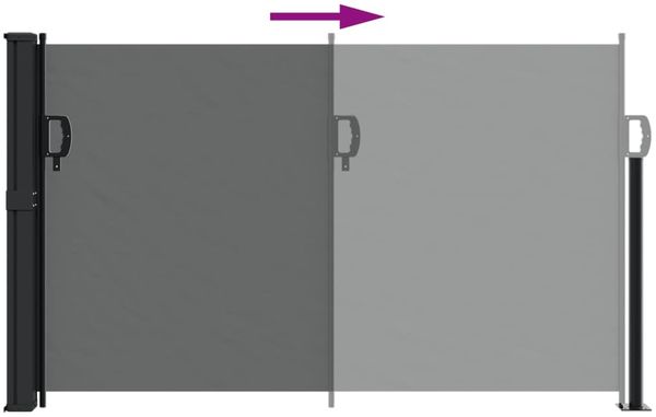 vidaXL Ausziehbare Seitenmarkise Anthrazit 120x600 cm 4004503 Bild 5
