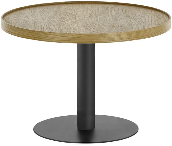 Couchtisch >MONTEVERDE< in Eiche furniert, Holzwerkstoff/ Metall - 40x60cm (HxD)