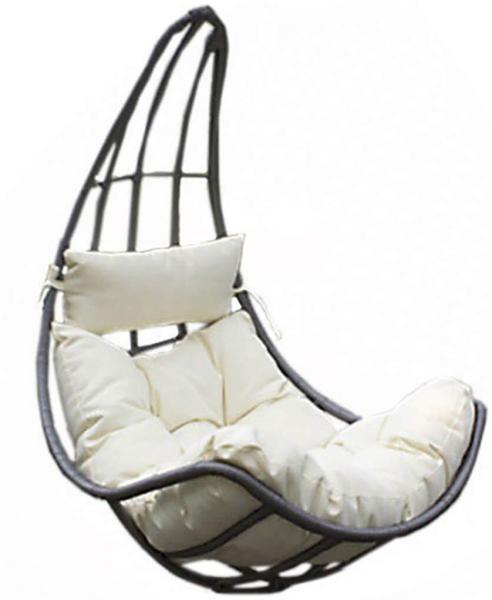 HOME DELUXE Polyrattan Hängesessel Korb CAMA - Grau