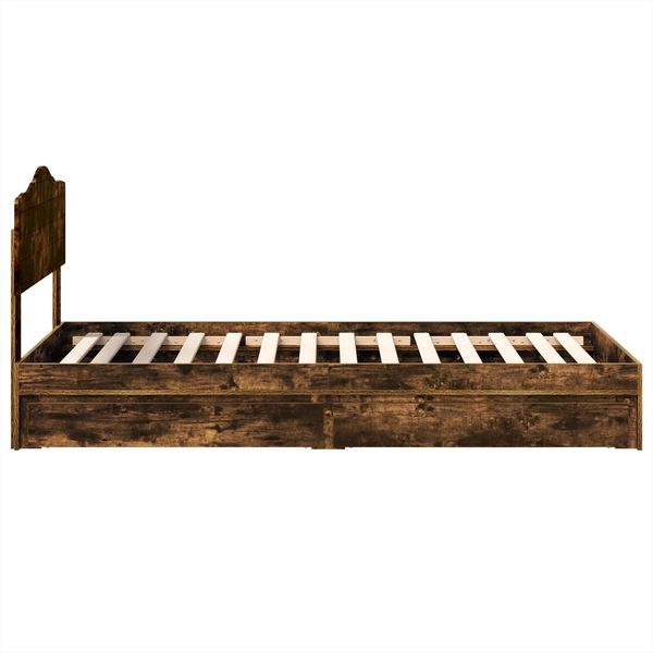 vidaXL Aufbewahrungsbett Geräucherte Eiche 90 x 190 cm Holzwerkstoff 3413142 Bild 9