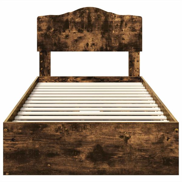 vidaXL Aufbewahrungsbett Geräucherte Eiche 90 x 190 cm Holzwerkstoff 3413142 Bild 8