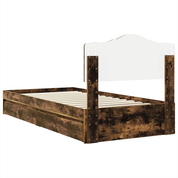 vidaXL Aufbewahrungsbett Geräucherte Eiche 90 x 190 cm Holzwerkstoff 3413142 Bild 10