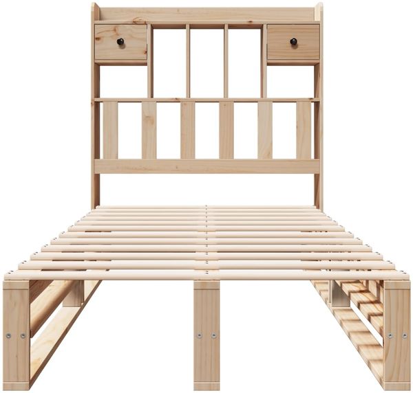 vidaXL Massivholzbett mit Regal ohne Matratze 90x190 cm Kiefer 3323977 Bild 4