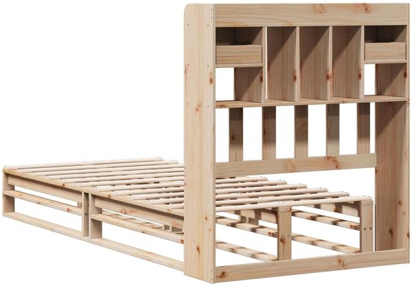 vidaXL Massivholzbett mit Regal ohne Matratze 90x190 cm Kiefer 3323977 Bild 8