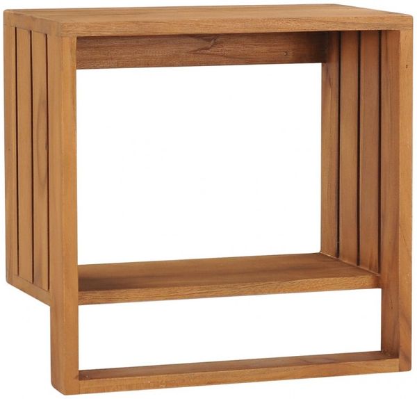 vidaXL Handtuchregal zur Wandmontage 35×20×35 cm Teak Massivholz 289073