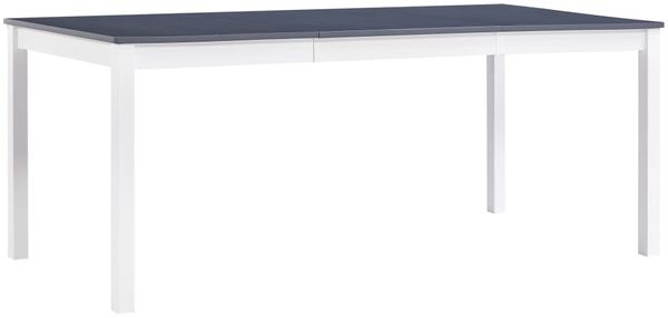 vidaXL Esstisch Weiß und Grau 180 x 90 x 73 cm Kiefernholz 283406