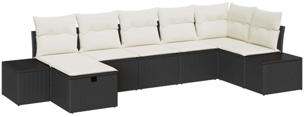 vidaXL Sofa Set mit Kissen 8 pcs Poly-Rattan 3360728