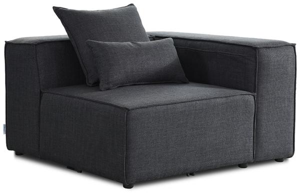 HOME DELUXE Modulares Sofa Rechtes Ecksofa VERONA - 120x70 cm Anthrazit