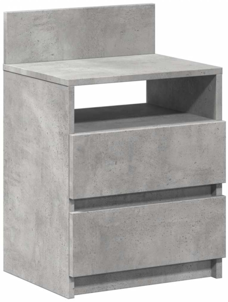 vidaXL Nachttisch mit 2 Schubladen Betongrau 40x33x60 cm 858566