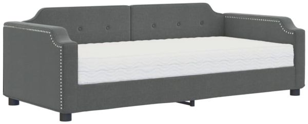 vidaXL Tagesbett mit Matratze Dunkelgrau 80x200 cm Stoff 3197612