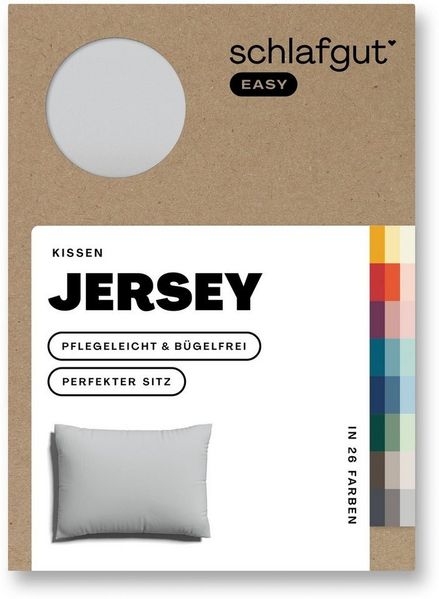 Schlafgut 'Easy' Kissenbezug, Jersey, Grey Light, 60x80 cm