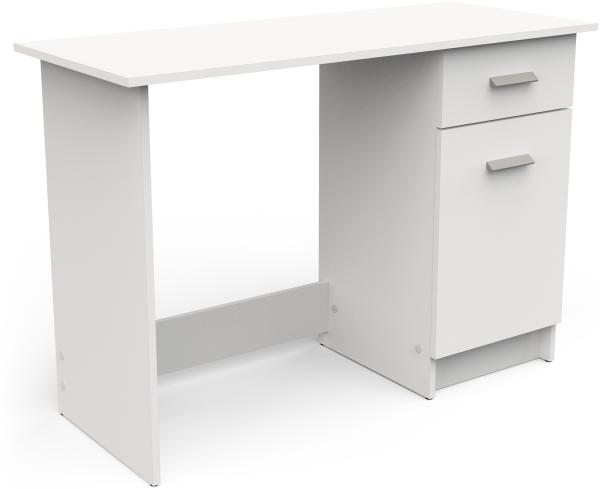 Schreibtisch >OSIRIS< in Matt weiß - 108,4x75x44,8cm (BxHxT)