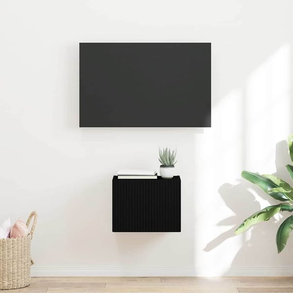 vidaXL TV-Wandschrank Schwarz 39 x 31 x 29,5 cm Holzwerkstoff 892171
